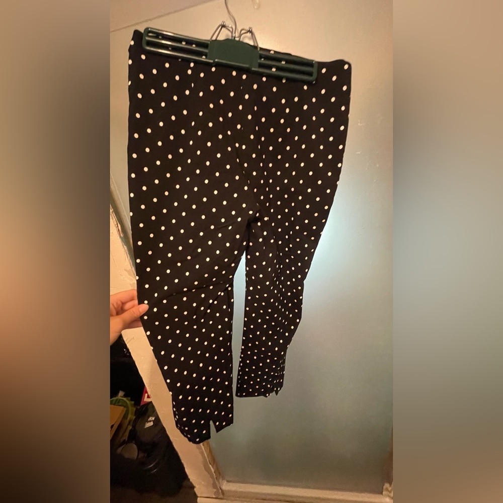 LOFT black and white polkadot dress pants